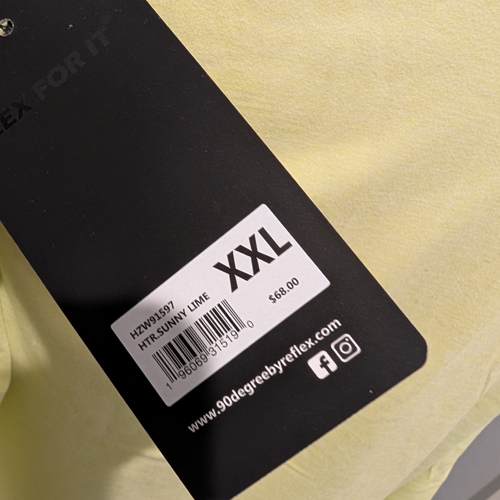 90 DEGREE By REFLEXQuarter Zip Cropped Pullover Light Green Plus Size XXL NWT - Picture 10 of 15